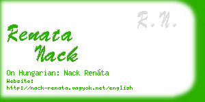 renata nack business card